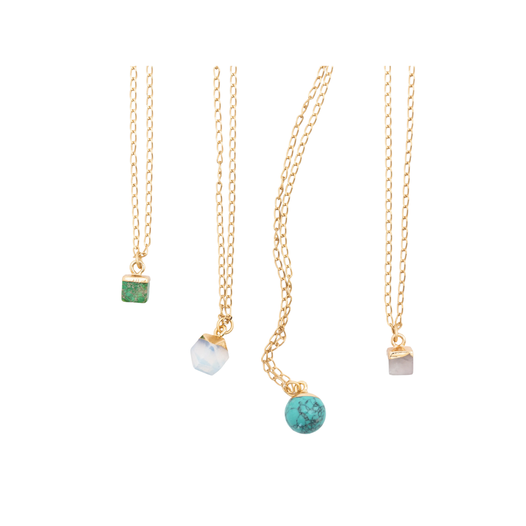 Gemstone Charm Necklace