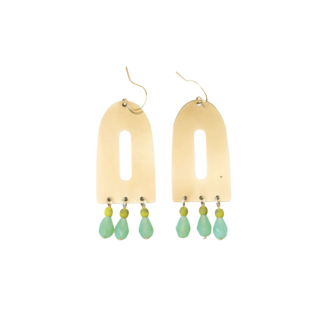 Green Bead Chandeliers