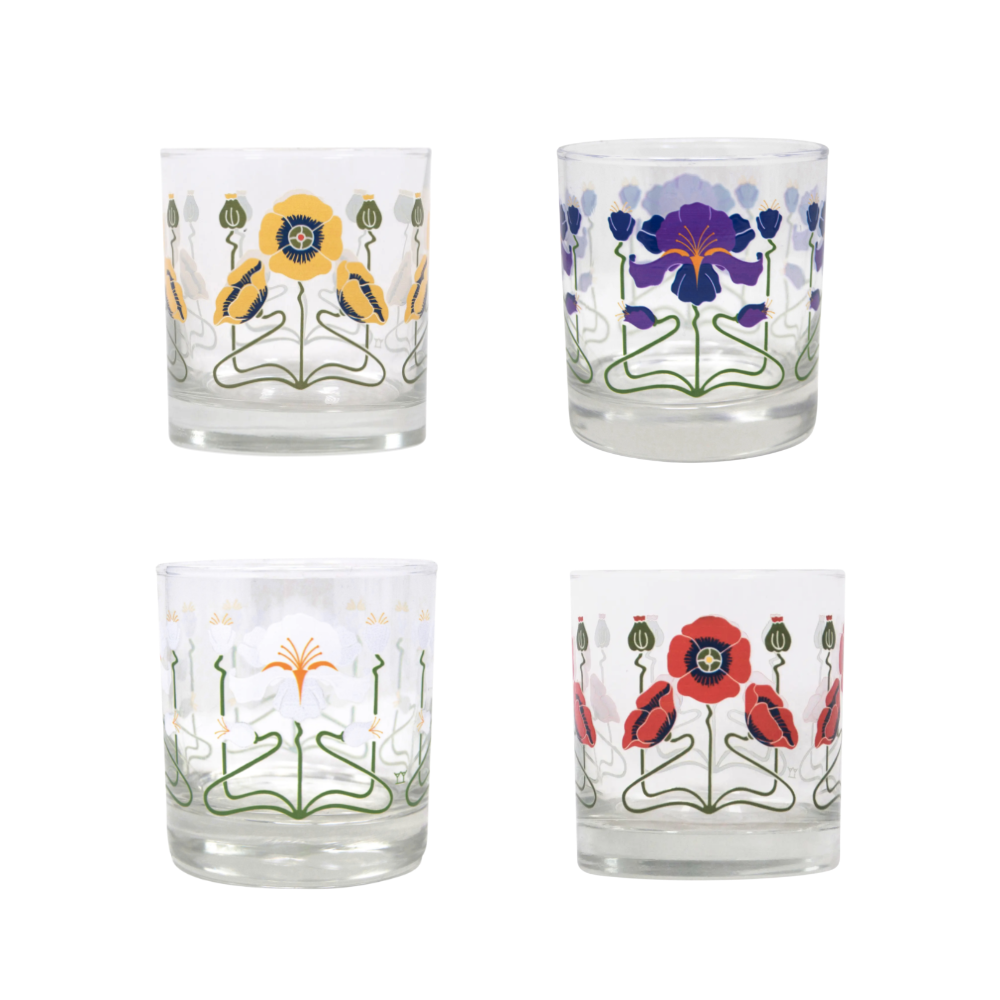Flower Rocks Glass