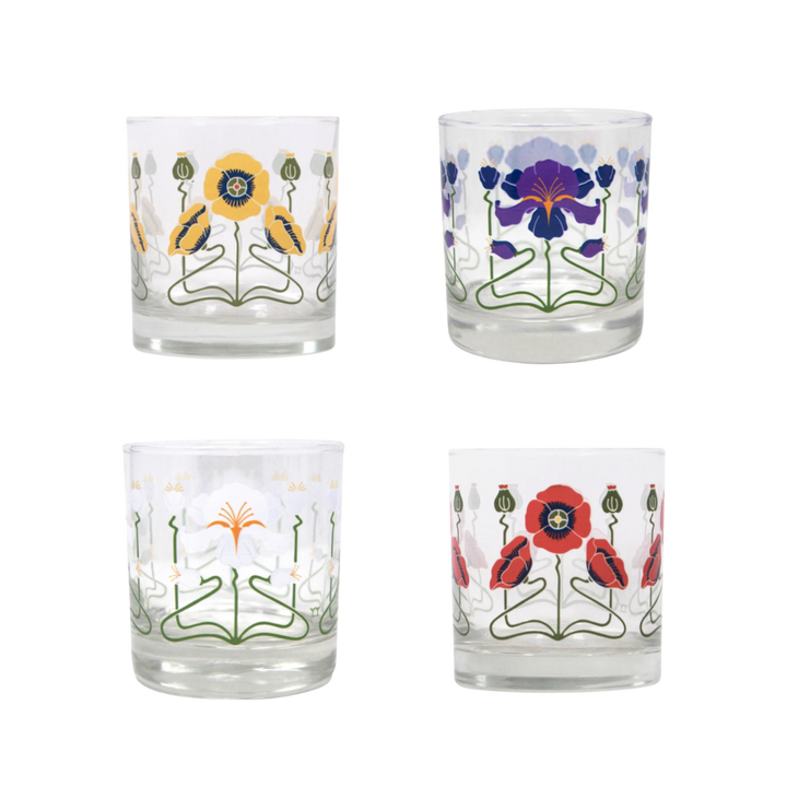 Flower Rocks Glass