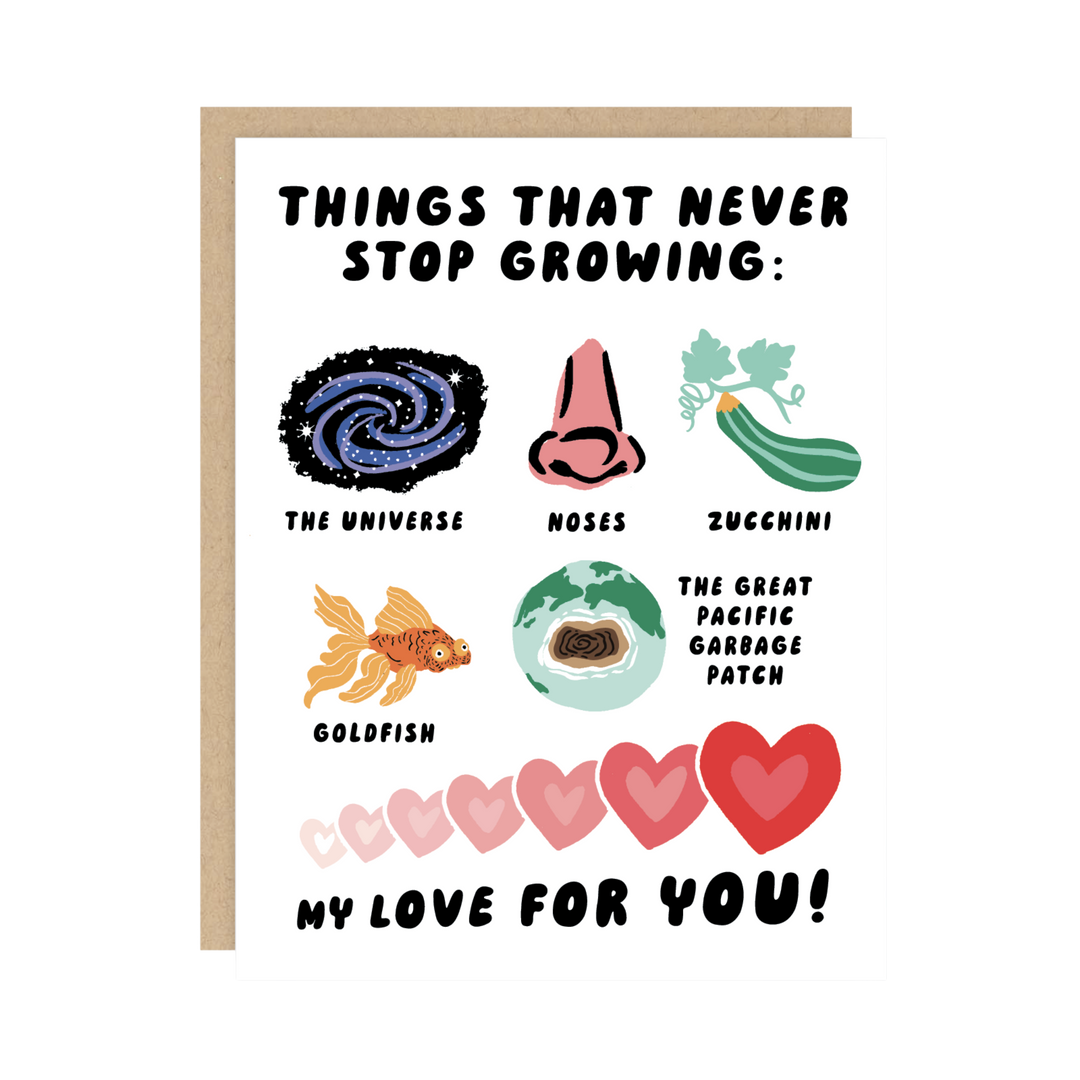 Love Never Stops Growing Friendship Card