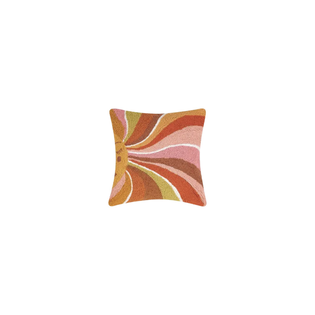 Retro Ochre Sunshine Hook Pillow
