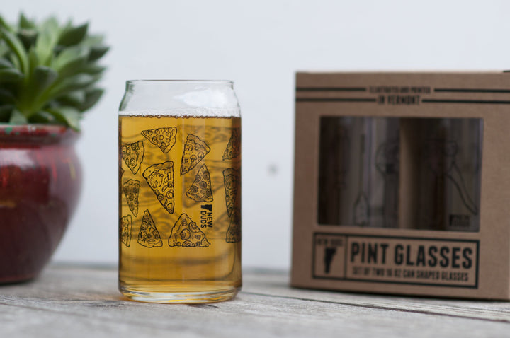 Set of Two 16 Oz Can Shaped Glasses