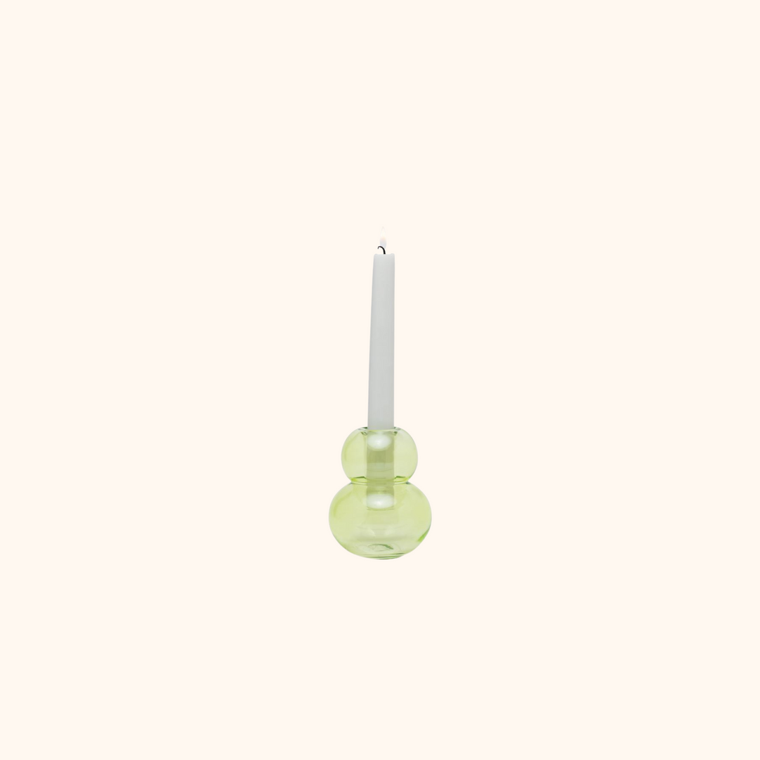 Realm Glass Bubble Stack Taper Holder