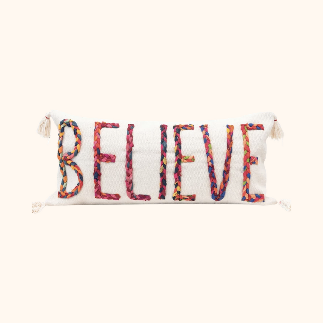 Believe Holiday Pillow