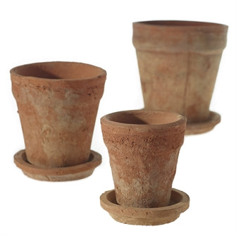 Red Clay Pot with Saucer