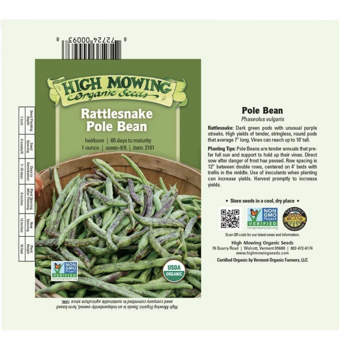 Rattlesnake Pole Bean: 1 ounce