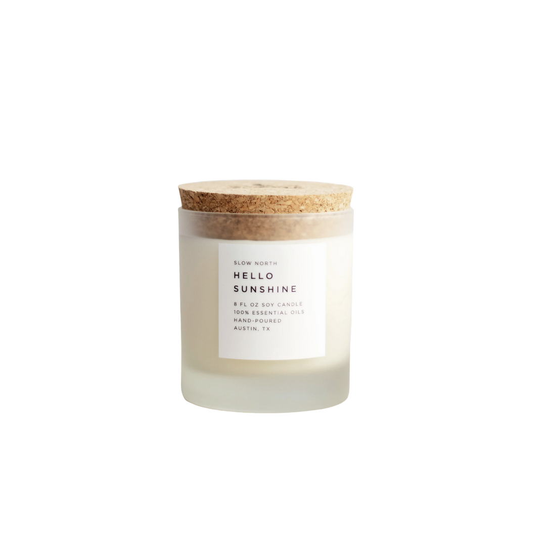 Hello Sunshine Frosted Candle
