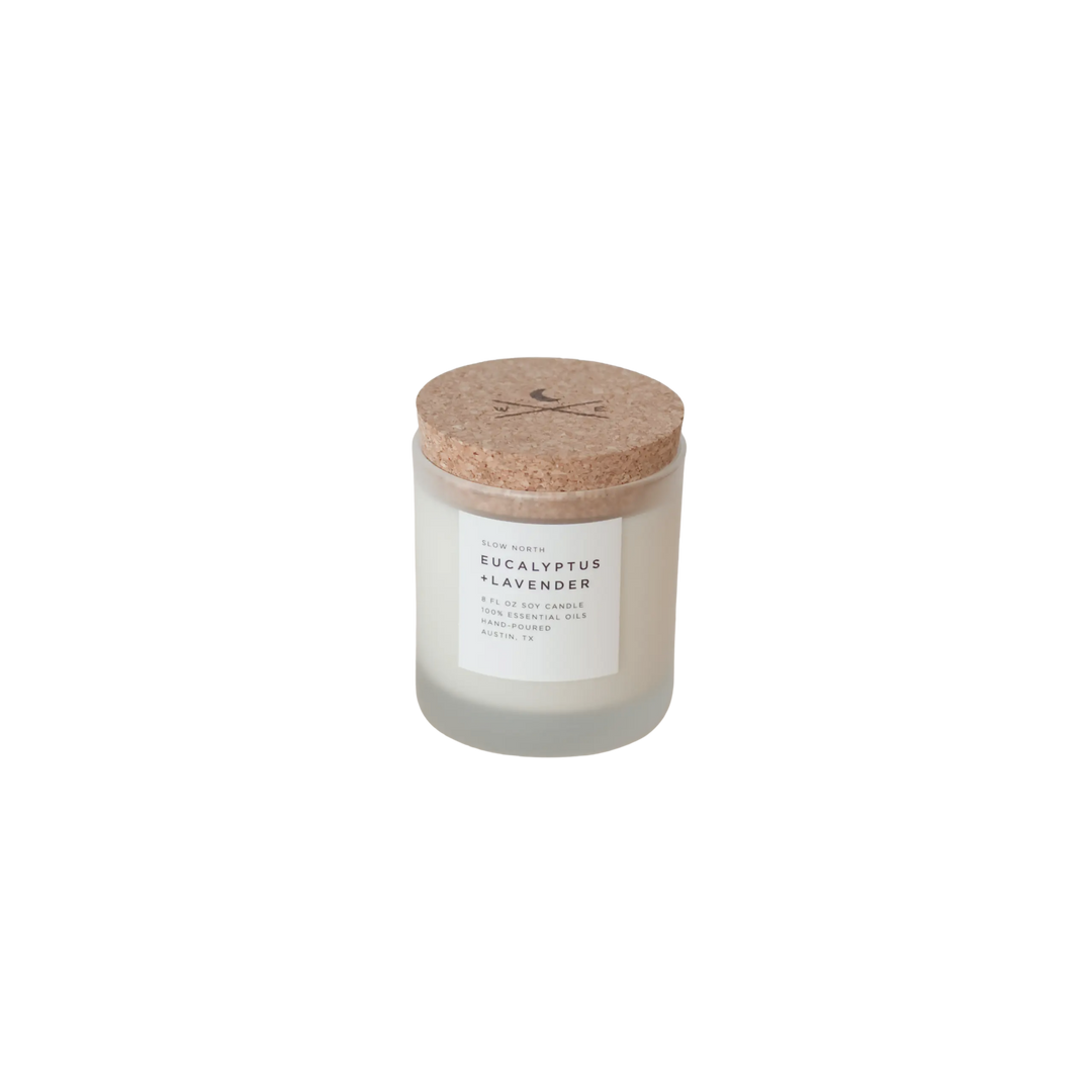 Eucalyptus & Lavender Frosted Candle