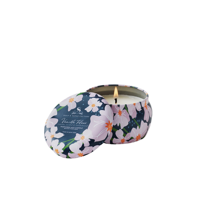 Vanilla Fleur Small Tin Soy Candle
