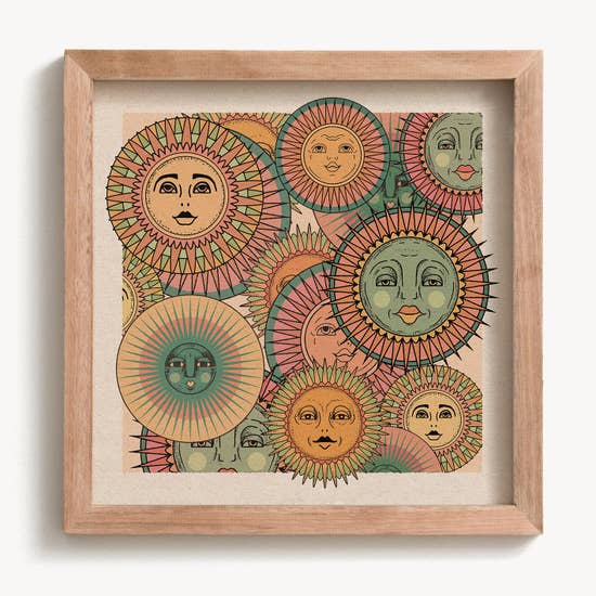 Sun Faces Print