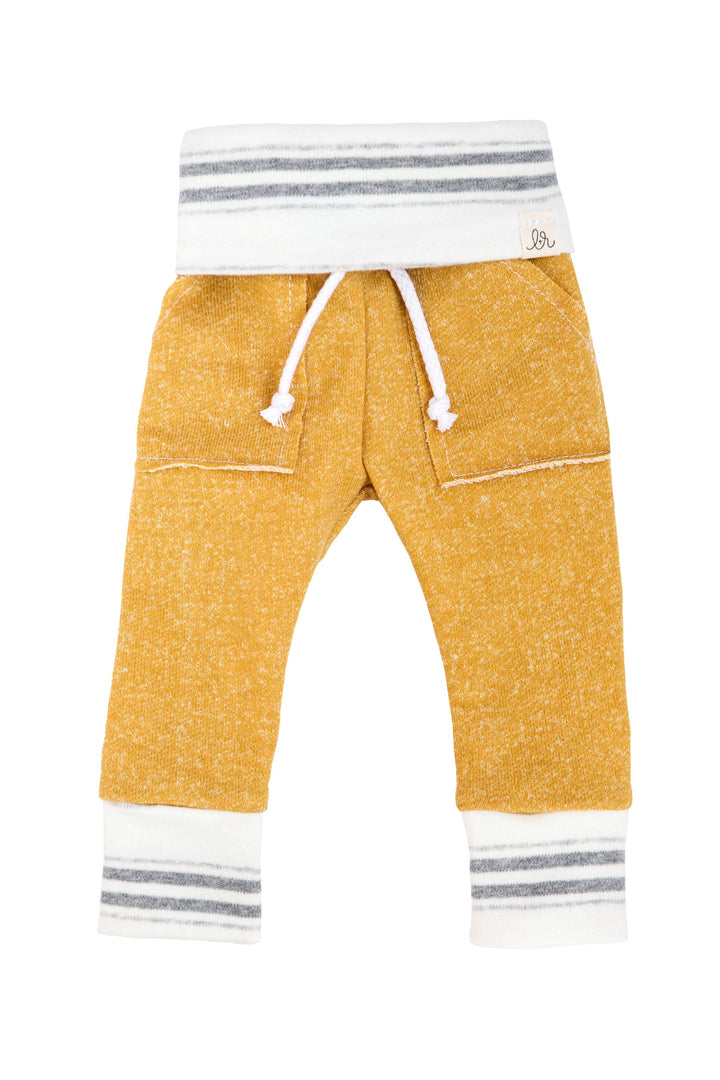 Mustard Chunky Stripe Sweatpants