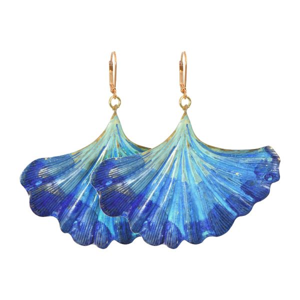 Watercolor Ginkgo Earrings